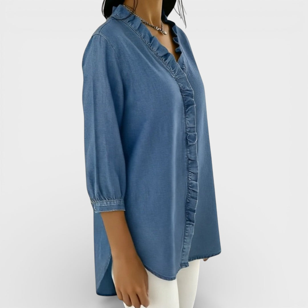 ChicRuffle - Elegant Ruffled Blouse