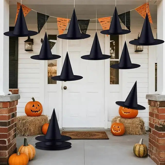 Spooky Halloween Witch Hat Decoration for Party and Home