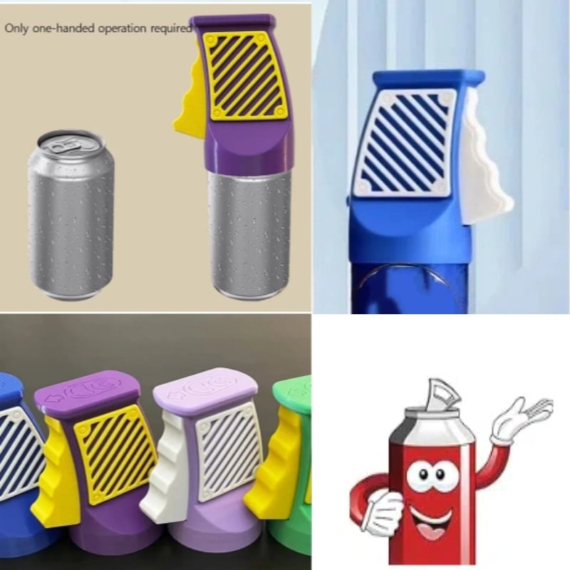 Easy Grip One-Hand Can Opener and Drink Cover Set