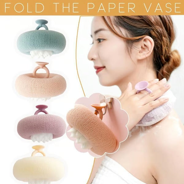 Soft Sunflower Suction Bath Ball for Gentle Cleansing