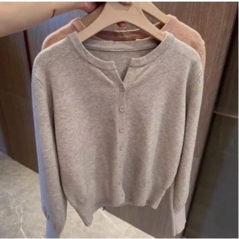 Cozy Chunky Wool Knit Cardigan Sweater