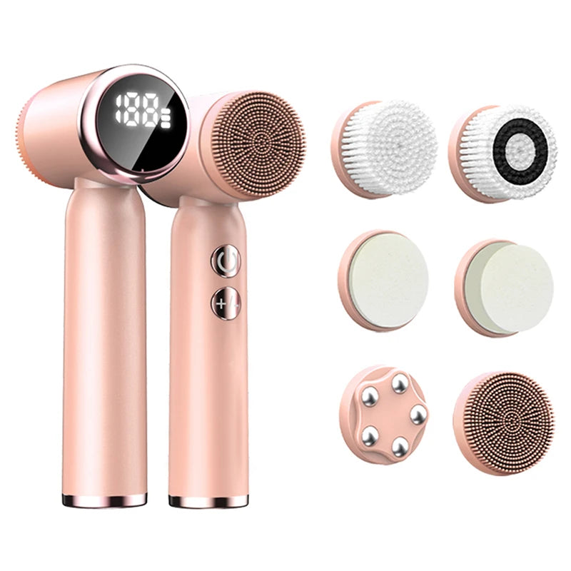 GlowCircle™ 6-in-1 Facial Cleansing Brush for Radiant Skin