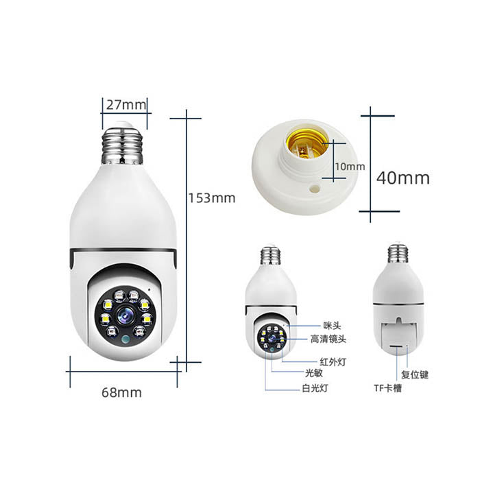 BrightGuard™ 360° Smart Light Bulb Camera with HD Color Video