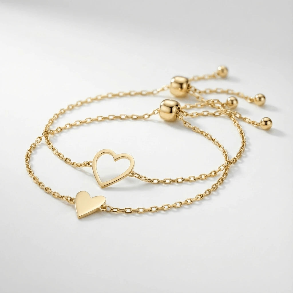 HeartLink - Keep Your Loved One Close with Matching Heart Bracelets