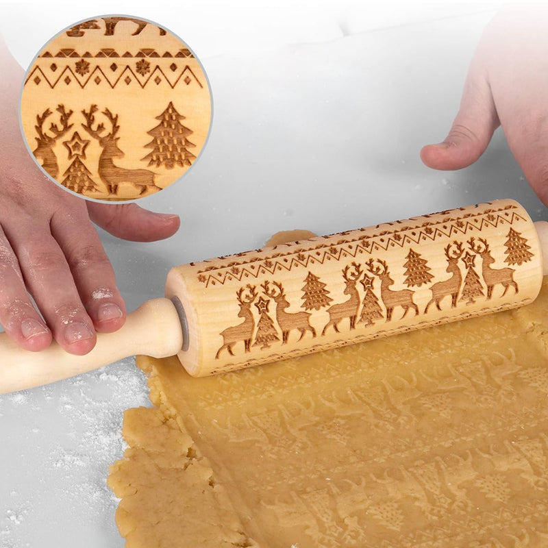 ChristmasRoller™ - Festive Cookie Rolling Pin for Holiday Baking
