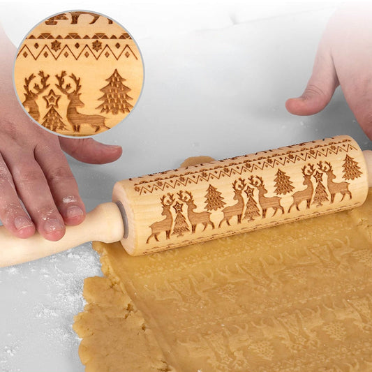 ChristmasRoller™ - Festive Cookie Rolling Pin for Holiday Baking