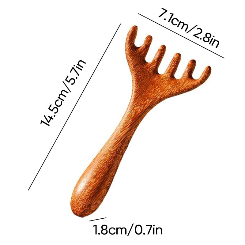 Sandalwood Meridian Comb for Relaxing Head and Neck Massage