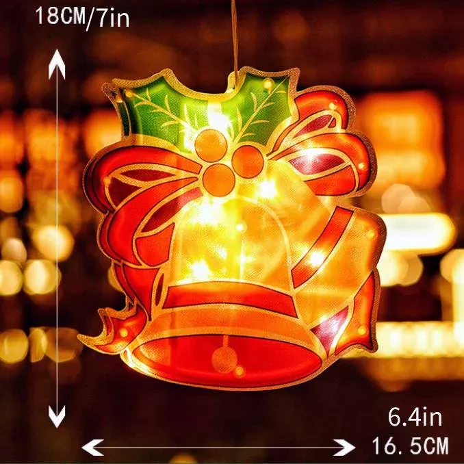 1+1 FREE | Festive Christmas Window Hanging Lights for Holiday Decor