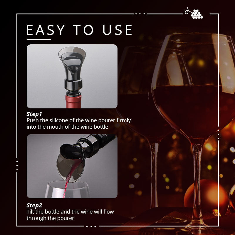 VinoSeal™ - 2-in-1 Red Wine Stopper & Pourer
