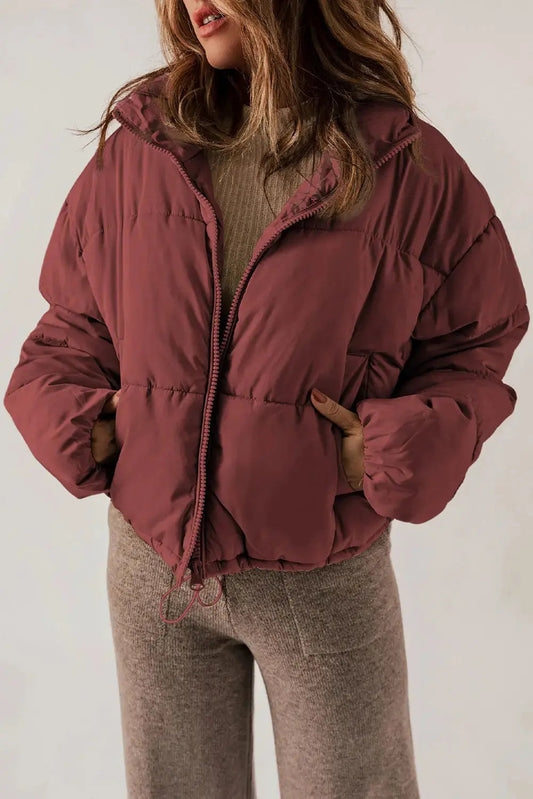 Chic Collared Zip-Up Longline Coat for Stylish Layering