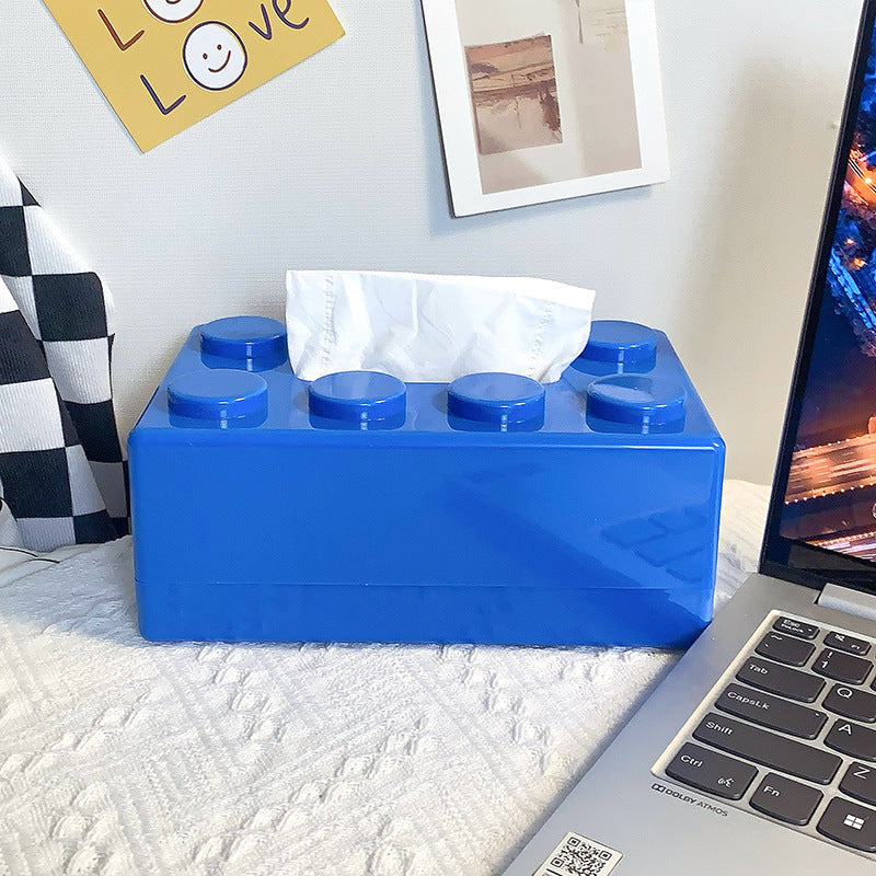 Modern Wall-Mounted Tissue Holder with Playful Block Design