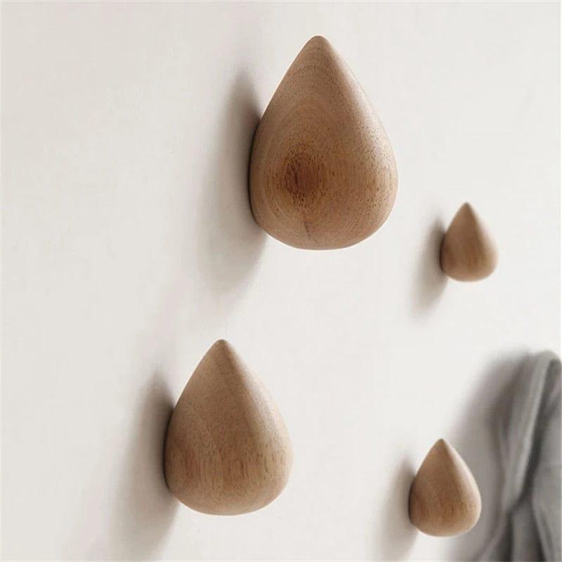 Rustic Minimalist Dew-Shaped Wall Hook Organizer
