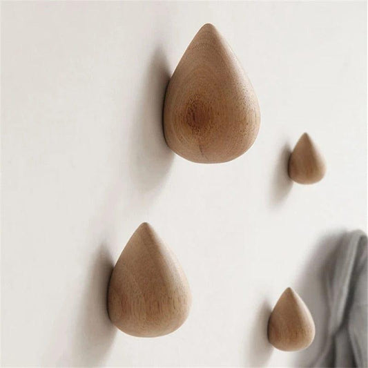 Rustic Minimalist Dew-Shaped Wall Hook Organizer