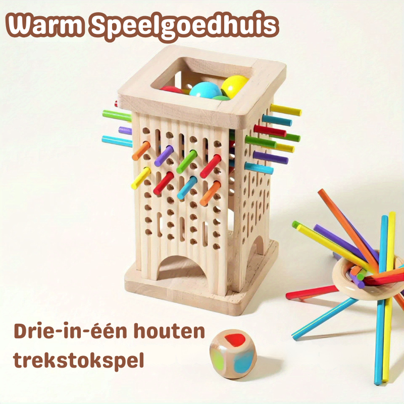 Milo's Magic Tower – Three-in-One Wooden Game Set