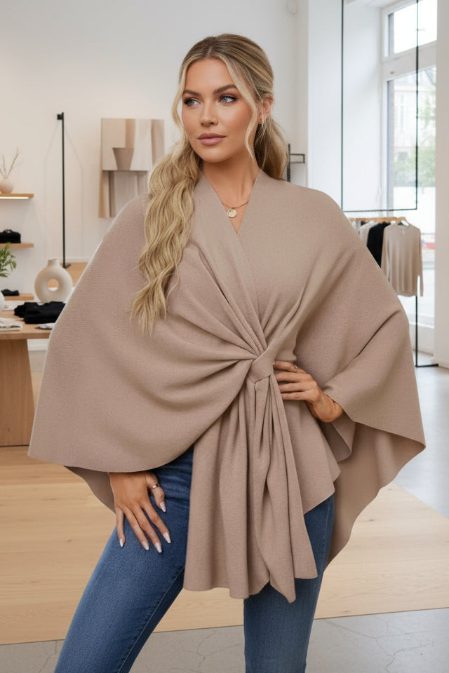Elegant Knit Poncho Wrap for Cozy Style