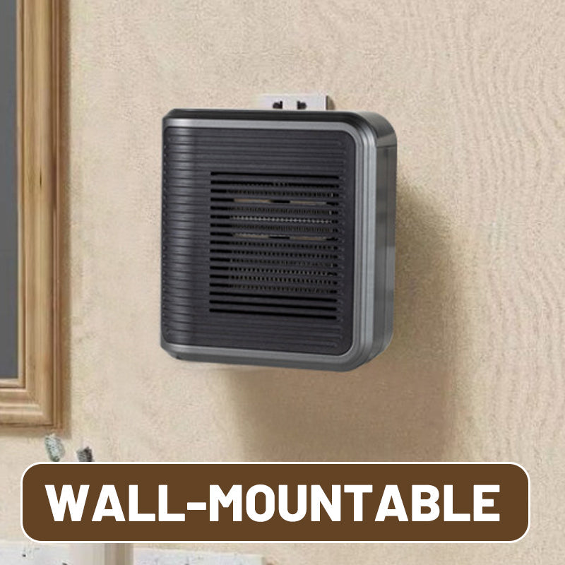 Compact 800W Wall Heater with Adjustable Thermostat and Timer
