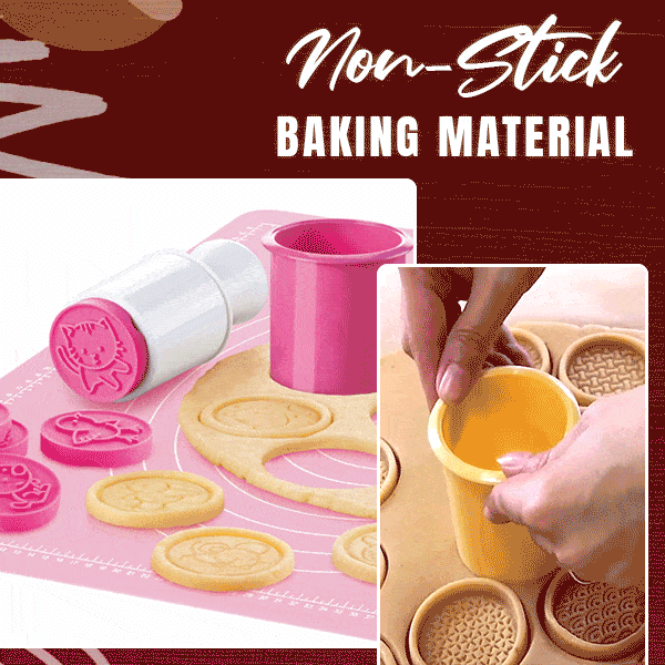 CookieArt™ - Non-Stick Cookie Stamp & Cutter Set for Fun Baking