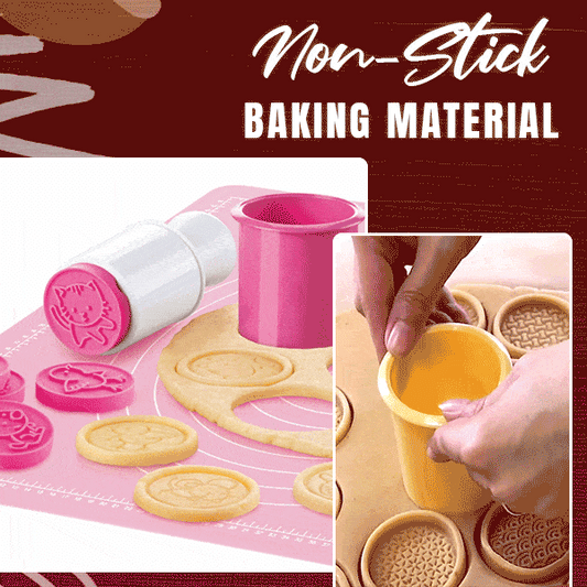 CookieArt™ - Non-Stick Cookie Stamp & Cutter Set for Fun Baking