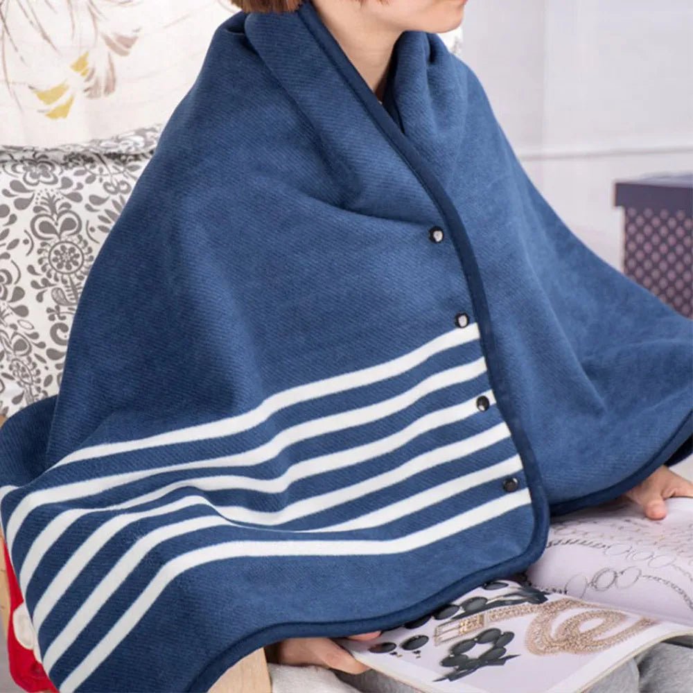 Wearable Fleece Travel Blanket Shawl