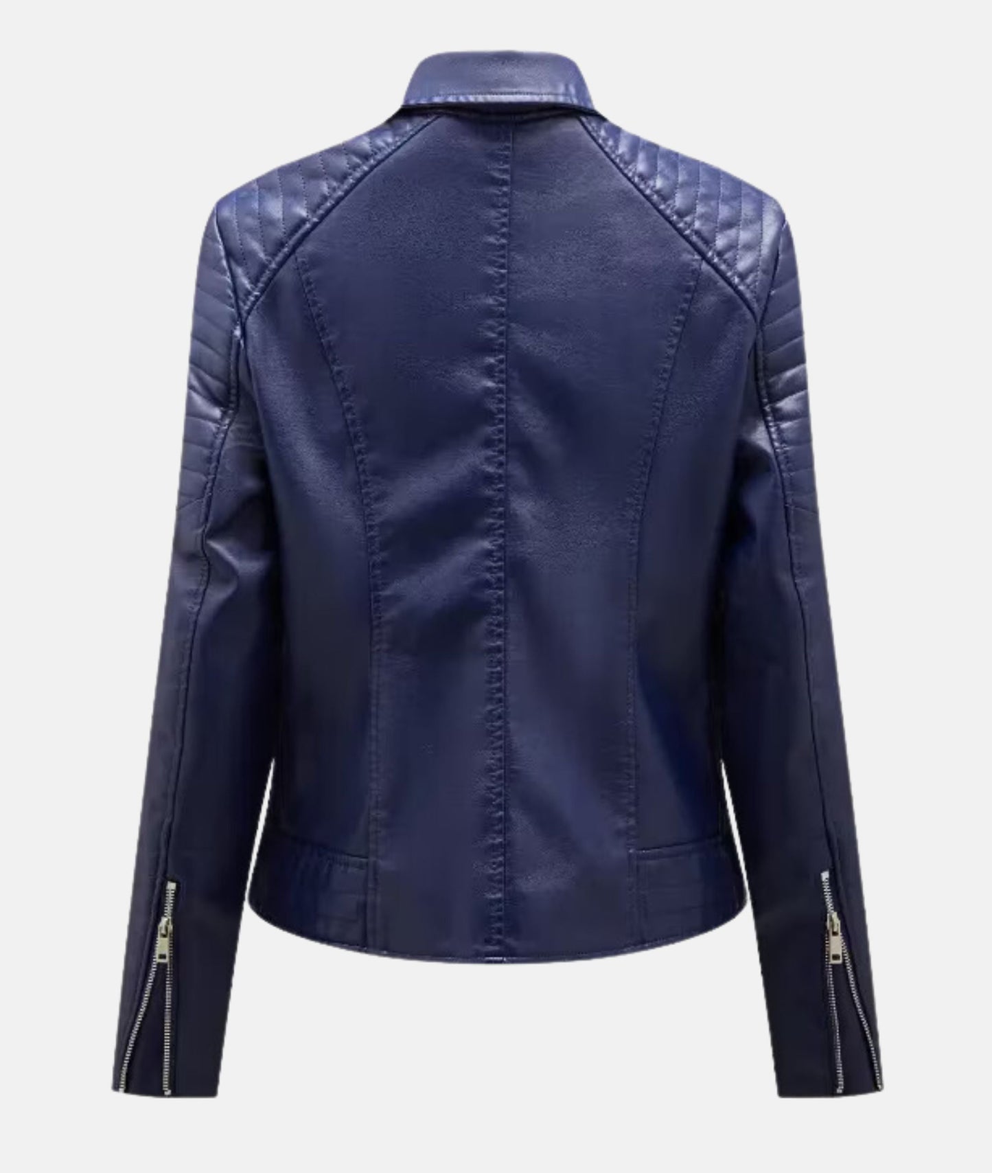 Chic Women's Faux Leather Biker Jacket