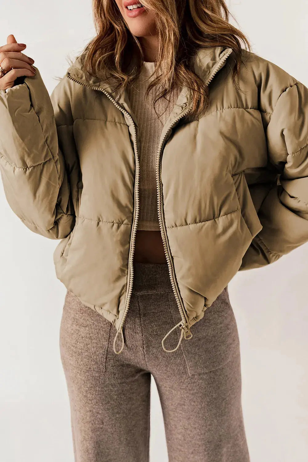 Chic Collared Zip-Up Longline Coat for Stylish Layering