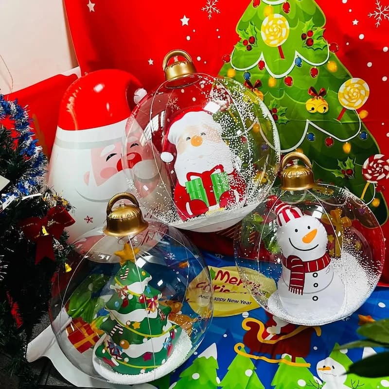 HolidayGlow™ - Remote-Controlled Inflatable Light-Up Ornament