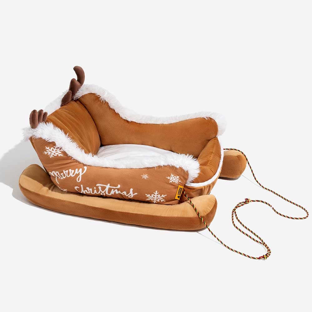 PawSleigh™ - Cozy Winter Dog Bed for Warm, Dreamy Nights