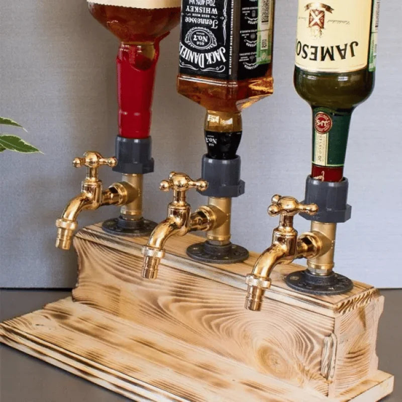 BrewElegance™ - Luxury Wooden Beverage Dispenser for Entertaining