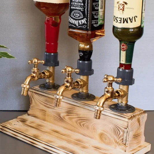 BrewElegance™ - Luxury Wooden Beverage Dispenser for Entertaining
