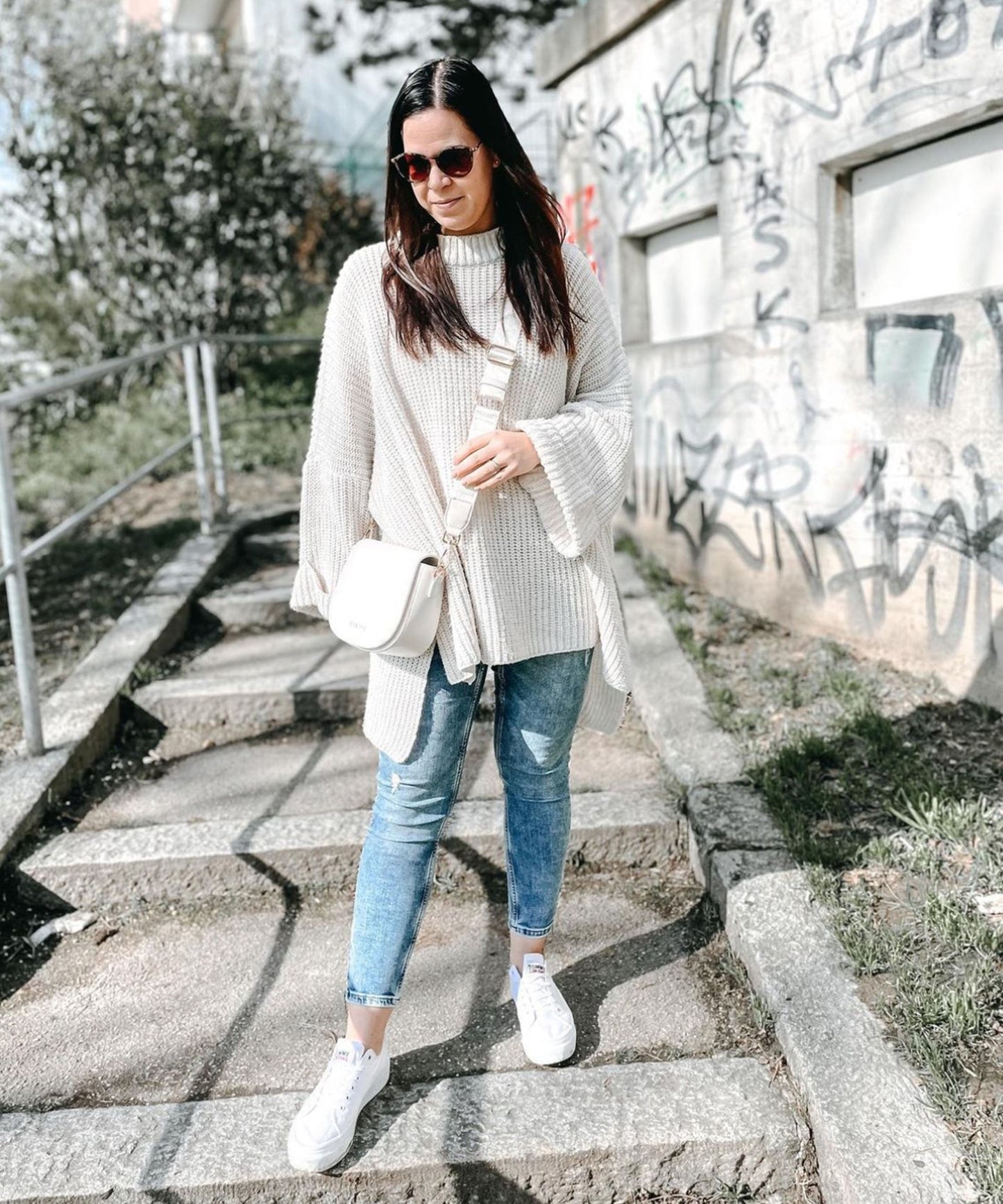 Cozy Oversized Knit Sweater in Soft Beige