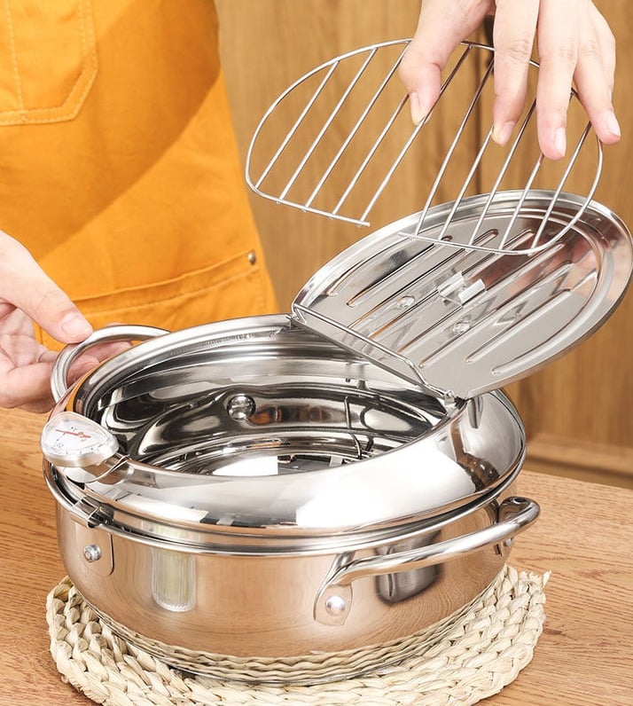 CrispEase™ - Stainless Steel Deep Fryer for Perfect Crispy Fries