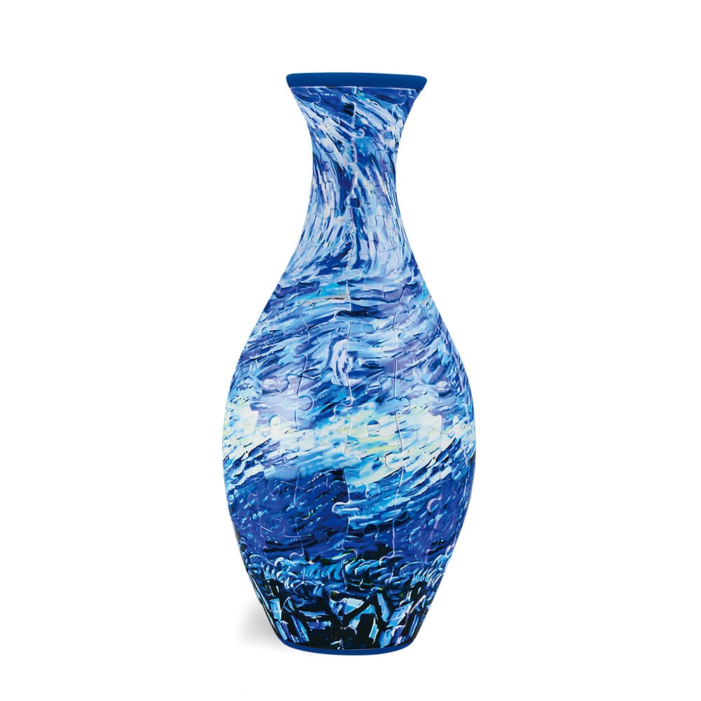 3D Floral Jigsaw Puzzle Vase Decor