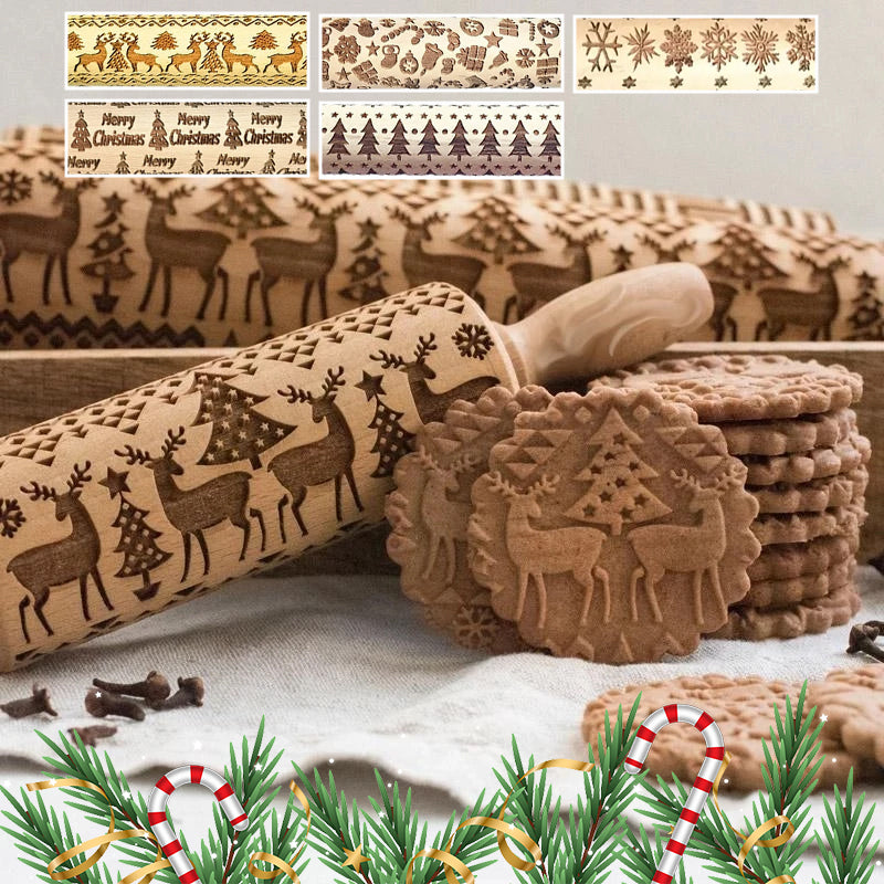 ChristmasRoller™ - Festive Cookie Rolling Pin for Holiday Baking