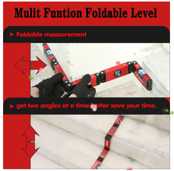 Multifunctional Folding Spirit Level for Precise DIY Projects