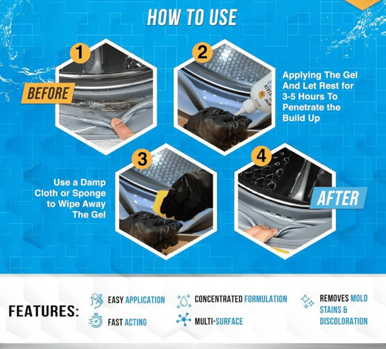 CleanEase™ - Heavy Duty Mold Remover Gel with Scrub Brush