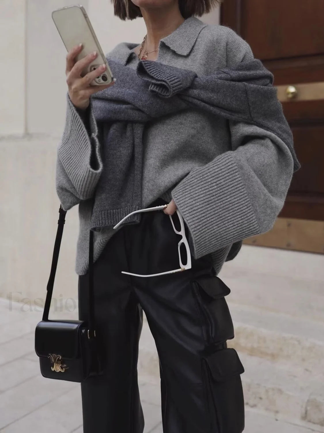 Cozy Minimalist Oversized Knit Sweater
