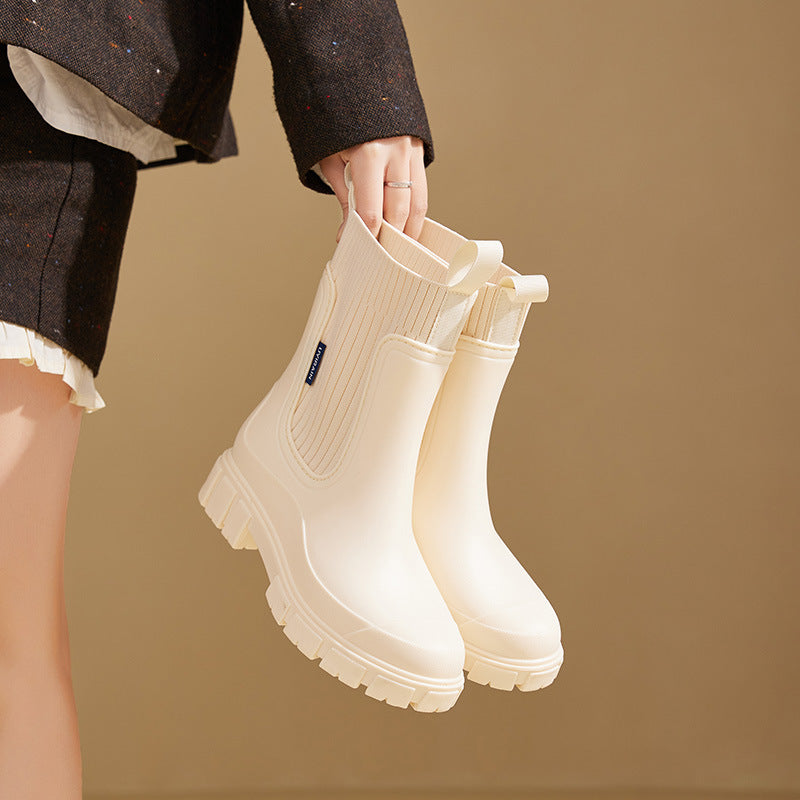 Waterproof Rubber Boots with Non-Slip Sole