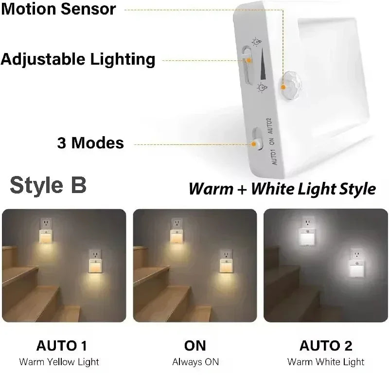 Lunarisense™ - Motion & Twilight Sensor LED Night Light