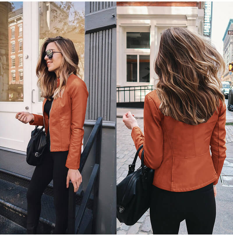 Elegant Italian Leather Biker Jacket