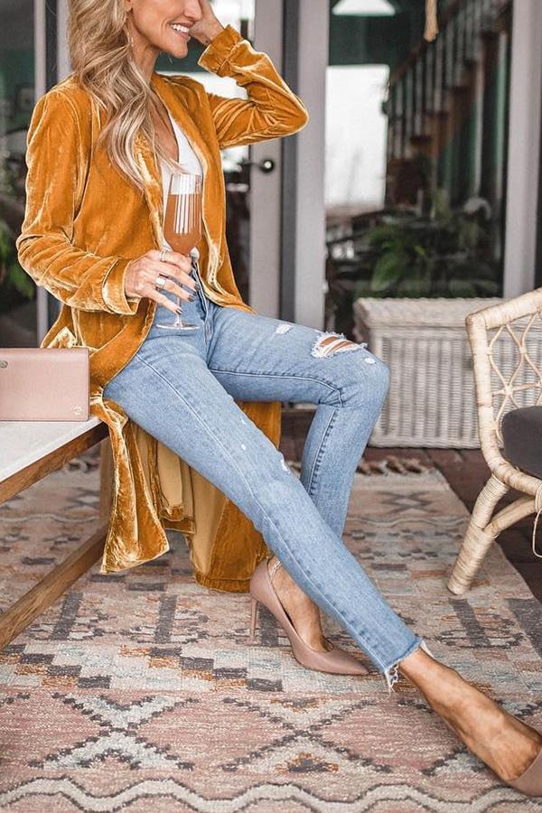 Velvet Kimono Coat for Cozy Stylish Layers