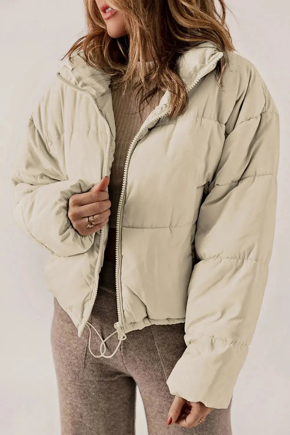Chic Collared Zip-Up Longline Coat for Stylish Layering