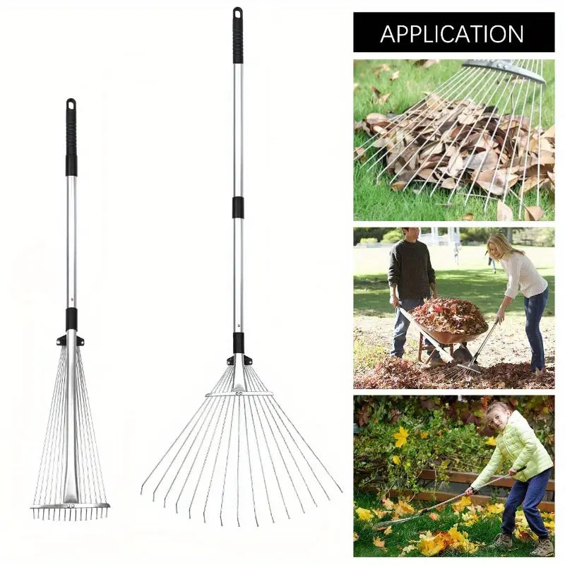 Versatile Lightweight Garden Rake for Yard and Lawn Care
