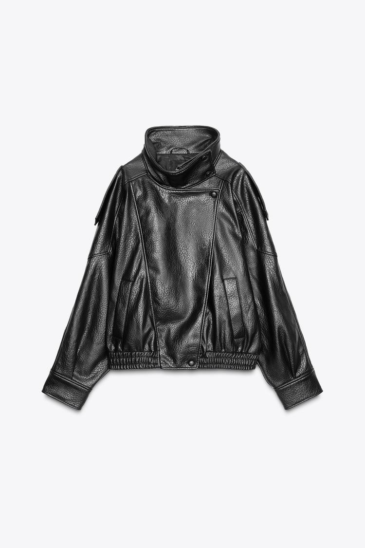 Black Faux Leather Jacket