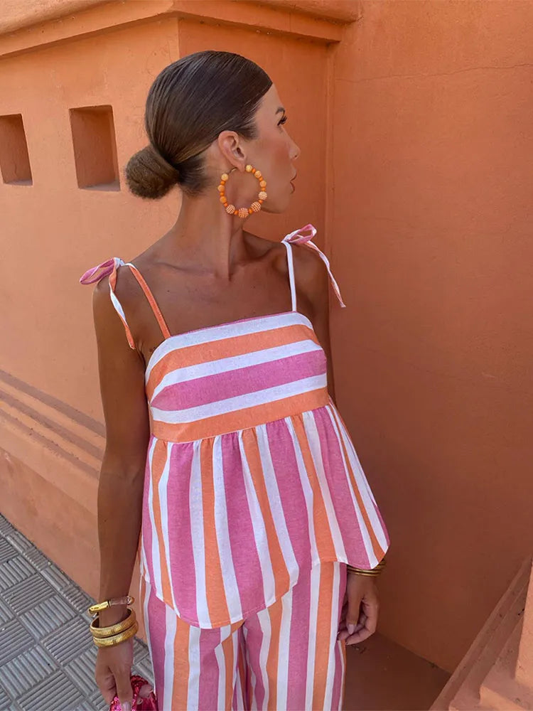 Vibrant Printed Two-Piece Set for Breezy Summer Style