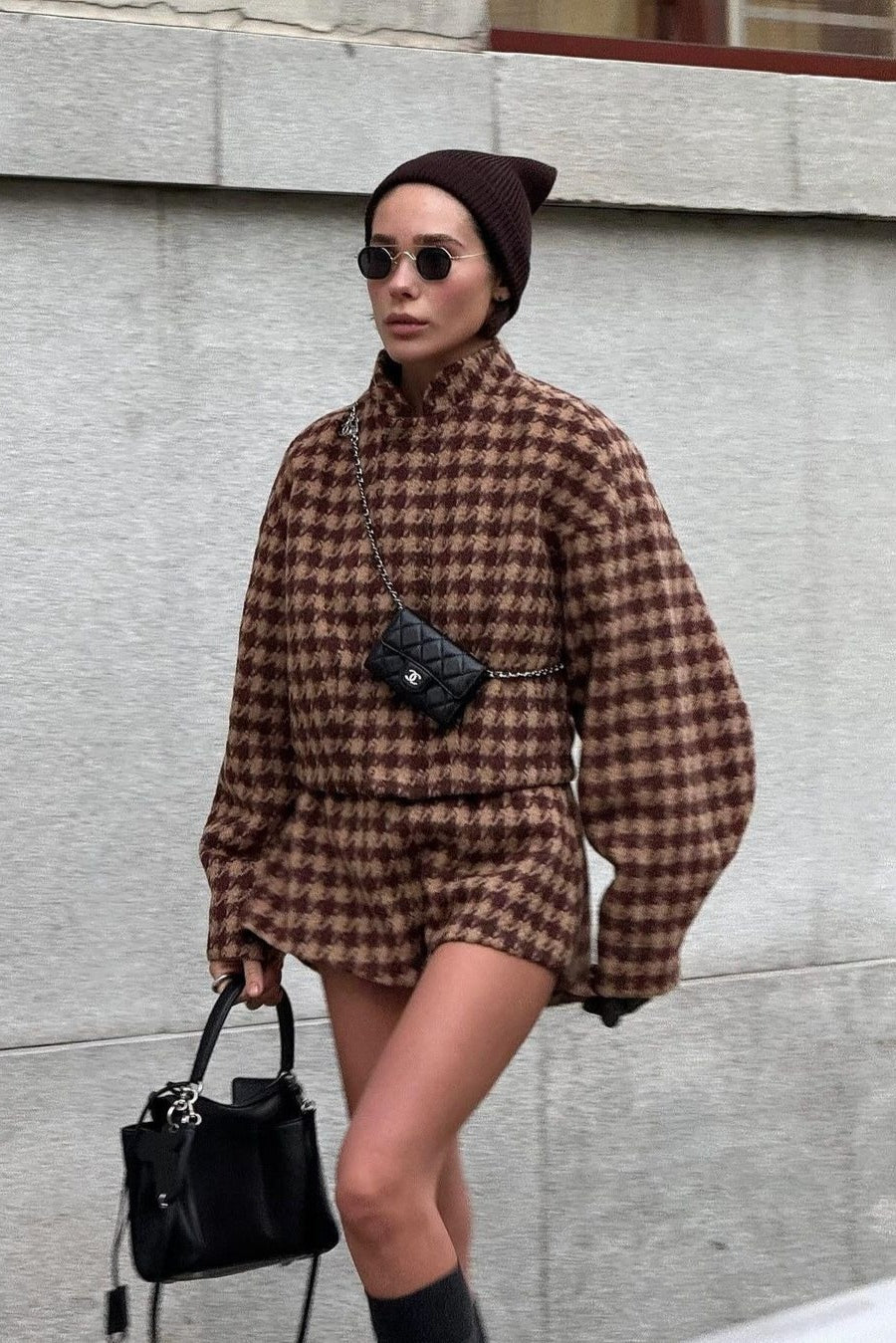 Vintage Houndstooth Two-Piece Set