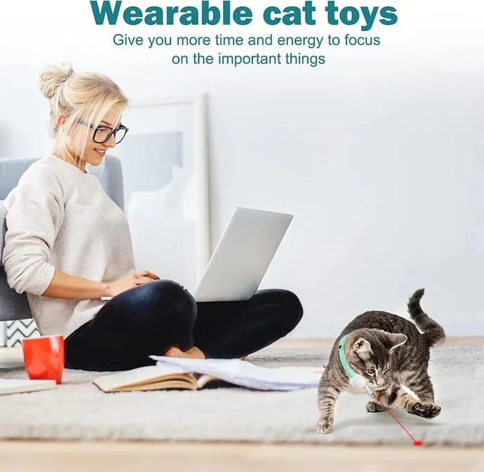 PawLuxe™ - Interactive Laser Toy Collar for Cats