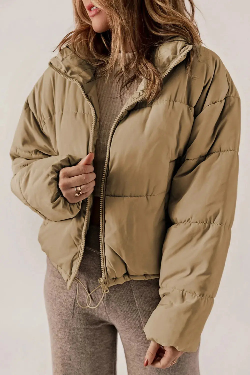 Chic Collared Zip-Up Longline Coat for Stylish Layering