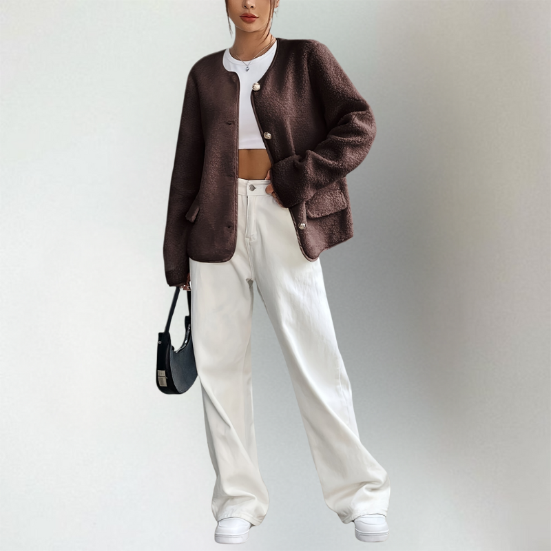 Cozy Knit Open-Front Cardigan Sweater