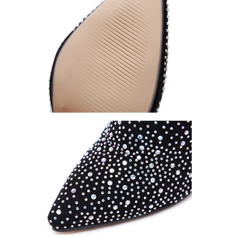 Sparkly Faux Diamond Over-the-Knee Boots