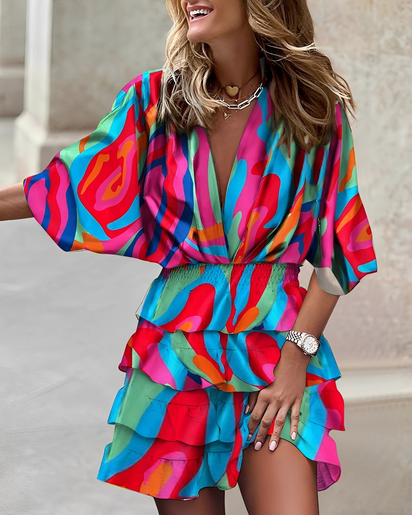 Asymmetric Mini Dress for Women Modern Stylish Comfort